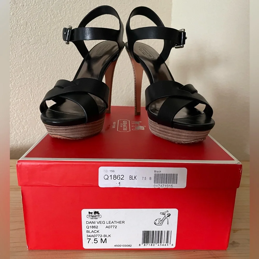 COACH Black Heels - Picture 2 of 13